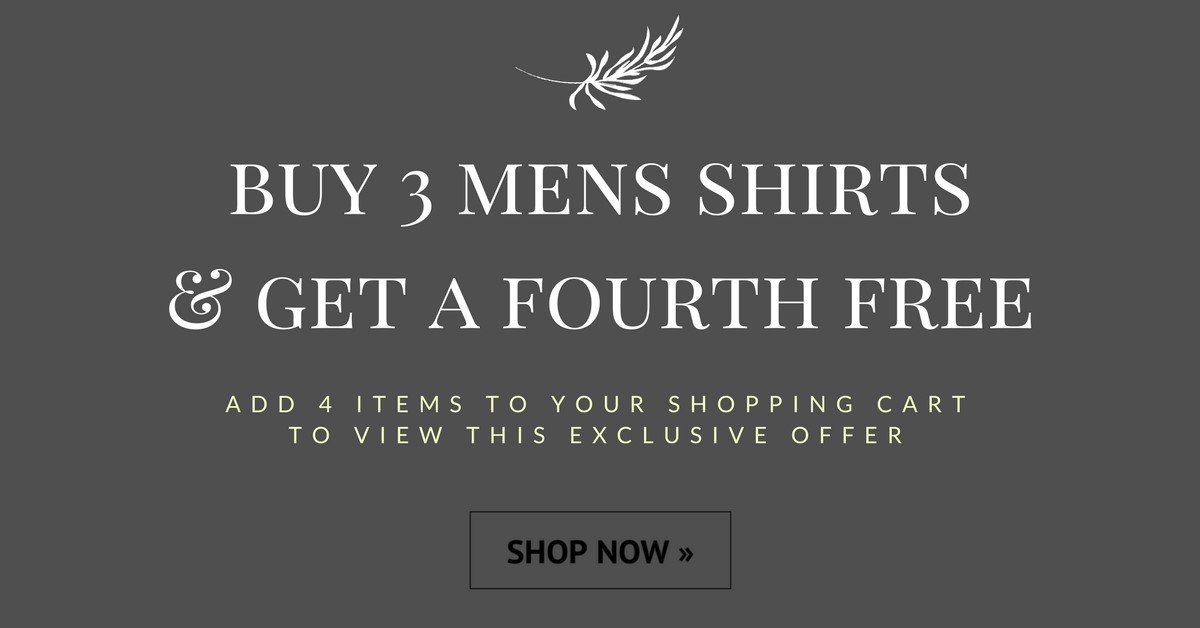 Mens Shirt offer - Buy 4 Shirts but only pay for 3 Shirts (FREE Shirt ...